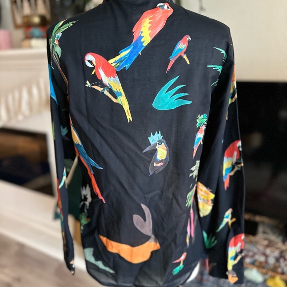 Sézane Pierro Blouse in Black Jungle x G.Kero NWT - Picture 4 of 8